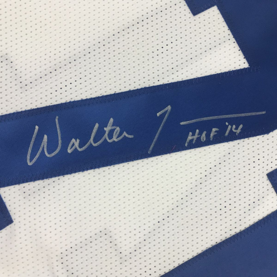 Autographed/Signed WALTER JONES HOF 14 Seattle White Football Jersey JSA COA Image 3