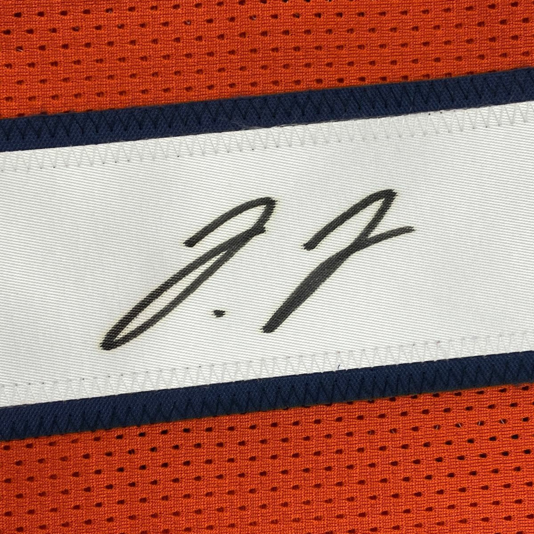 Autographed/Signed JERRY JEUDY Denver Retro Orange Football Jersey JSA COA Auto Image 3