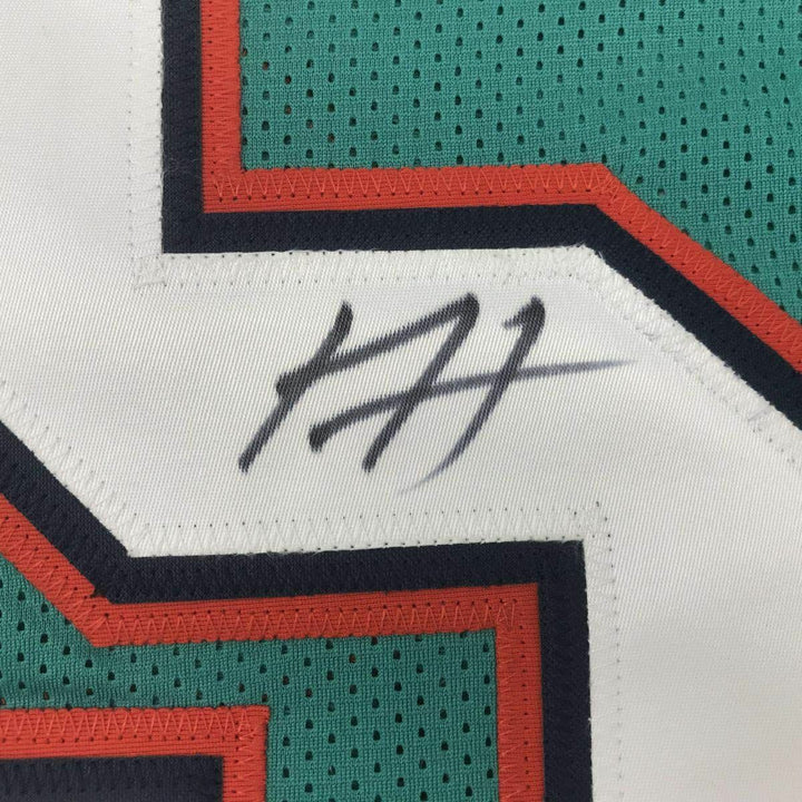 FRAMED Autographed/Signed XAVIEN HOWARD 33x42 Miami Teal Jersey PSA/DNA COA Auto Image 2