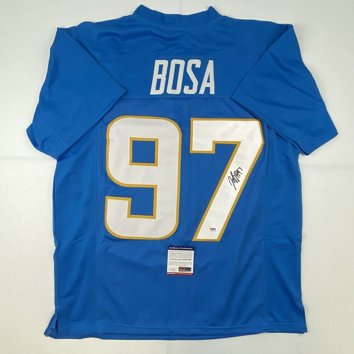Autographed/Signed JOEY BOSA #97 Los Angeles LA Powder Blue Jersey PSA/DNA COA Image 1
