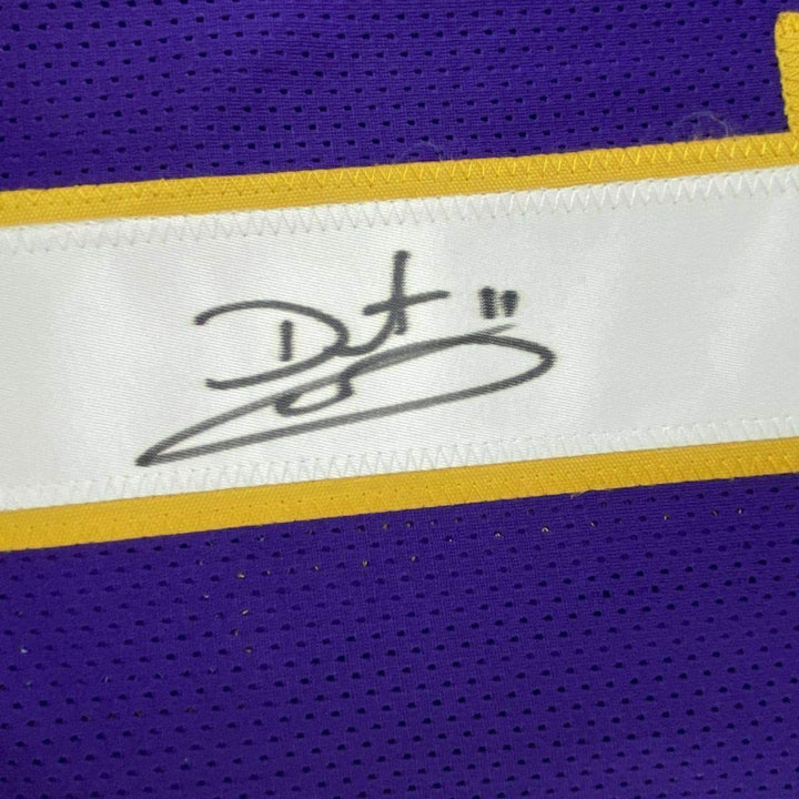 FRAMED Autographed/Signed DAUNTE CULPEPPER 33x42 Minnesota Purple Jersey JSA COA Image 2