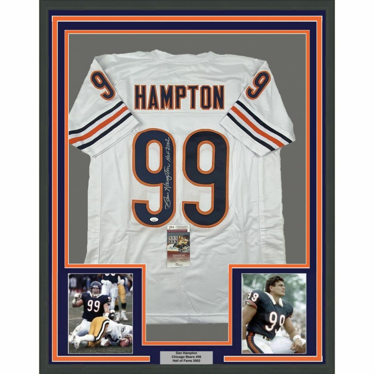 Dan Hampton Chicago Bears Autographed Jersey