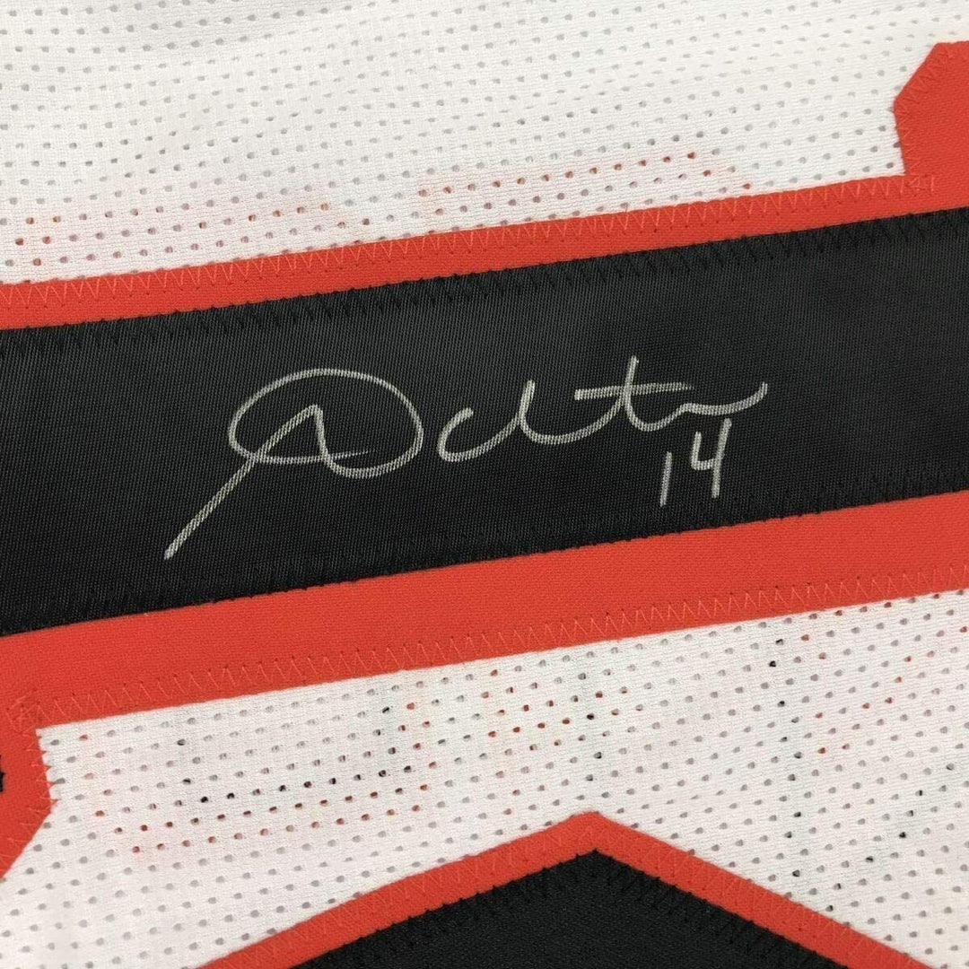 Framed Autographed/Signed Andy Dalton 33x42 Cincinnati White Football Jersey JSA Image 2