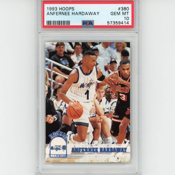 Graded 1993-94 Hoops ANFERNEE PENNY HARDAWAY #380 Rookie Basketball Card PSA 10 Image 1