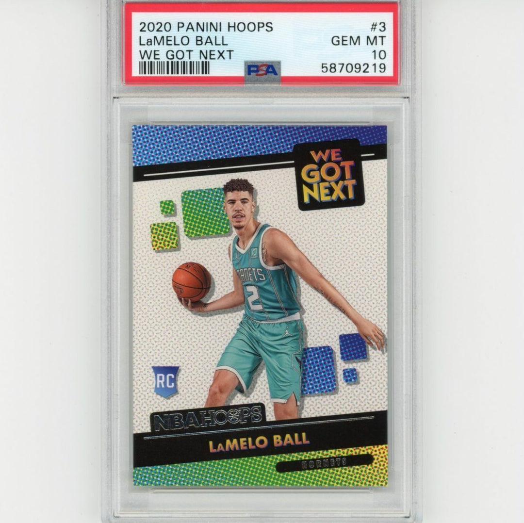 Graded 2020-21 Panini Hoops LAMELO BALL #3 We Got Next Rookie RC Card PSA 10 Image 1