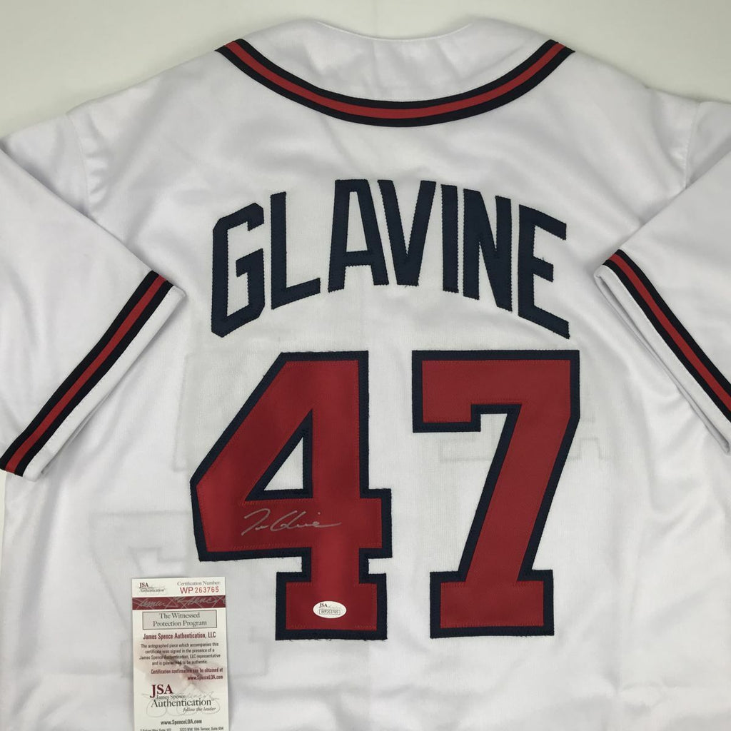 Tom Glavine Autographed Atlanta Custom Navy Baseball Jersey - JSA COA