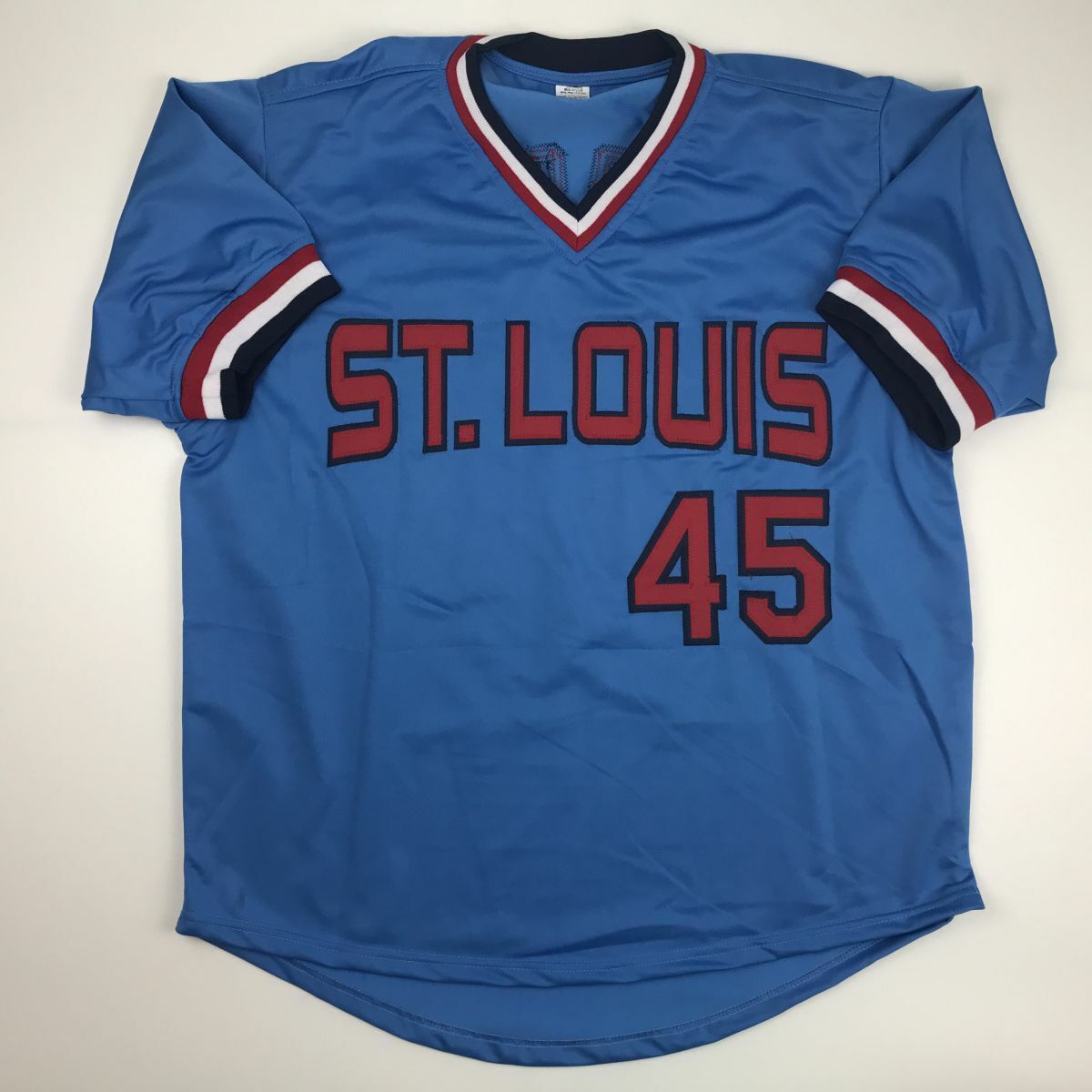 Bob Gibson Signed St Louis Light Blue Baseball Jersey (JSA)