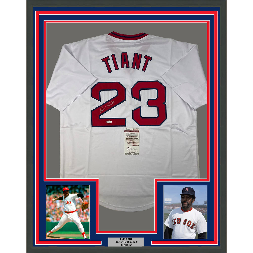 Boston Red Sox Greats Autographed Jersey (Tiant, Petrocelli