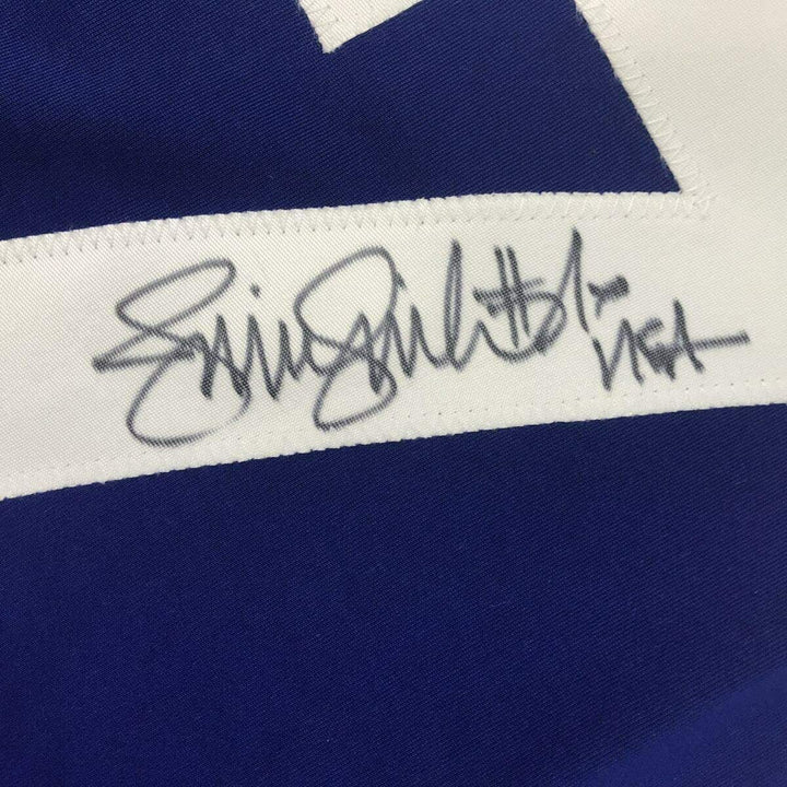 Autographed/Signed Jennie Finch USA Blue Team United States Softball Jersey JSA Image 3
