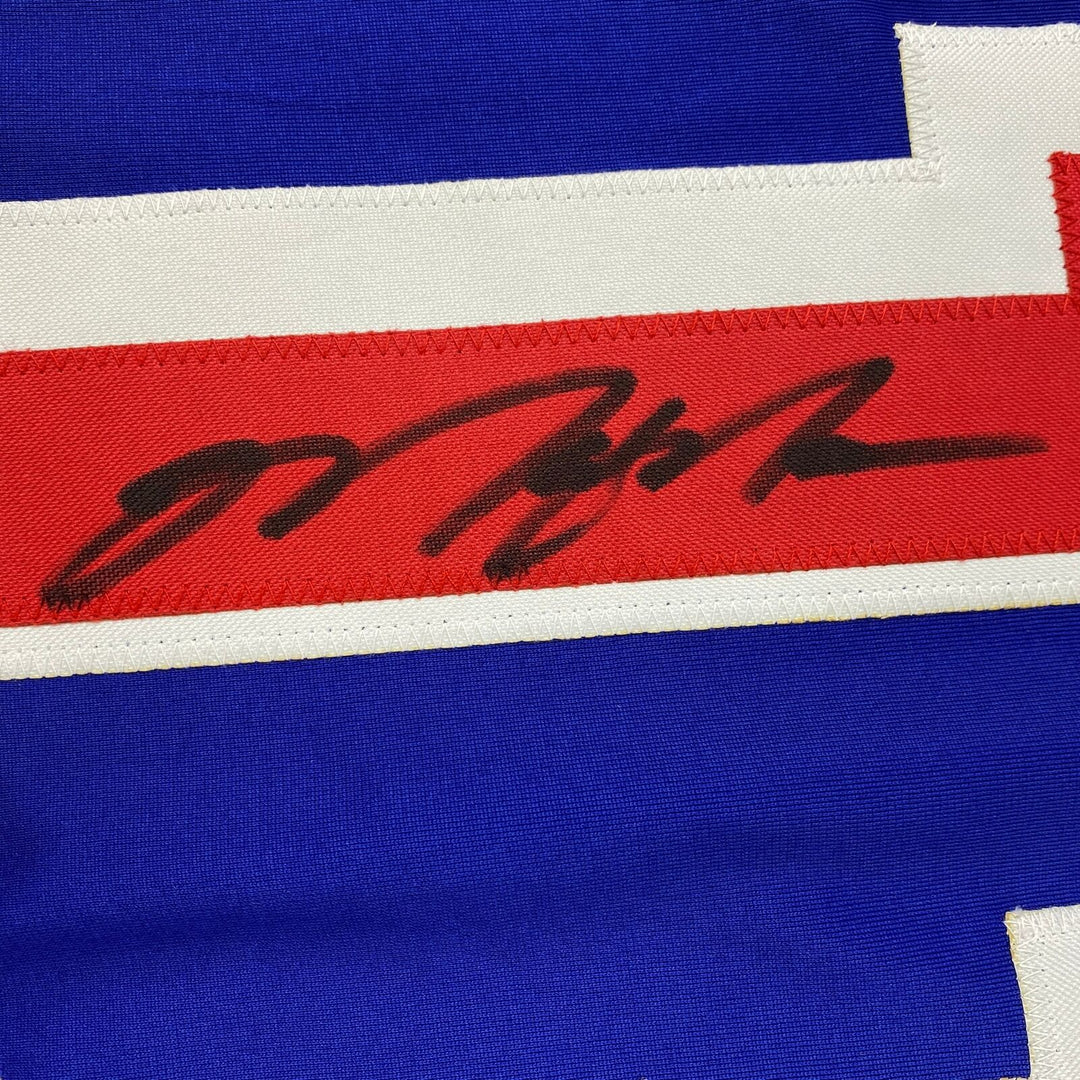 Autographed/Signed Mark Messier New York Blue Hockey Jersey JSA COA Auto Image 7