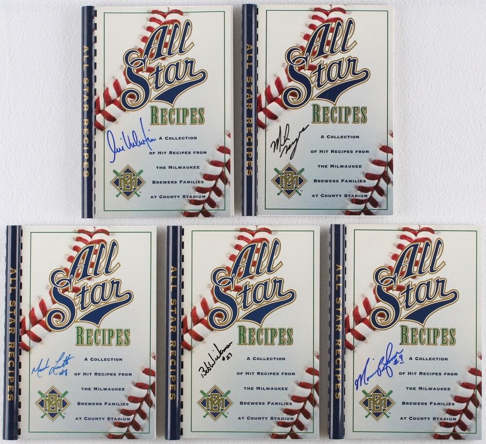 JOSE VALENTIN SIGNED MILWAUKEE BREWERS FAMILIES "ALL STAR RECIPES" COOKBOOK JSA Image 6