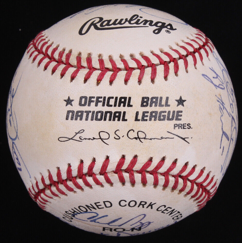 BERNIE WILLIAMS + MLB STARS SIGNED BALL w/DAVID CONE NAGY CLAYTON MYERS VALENTIN Image 6