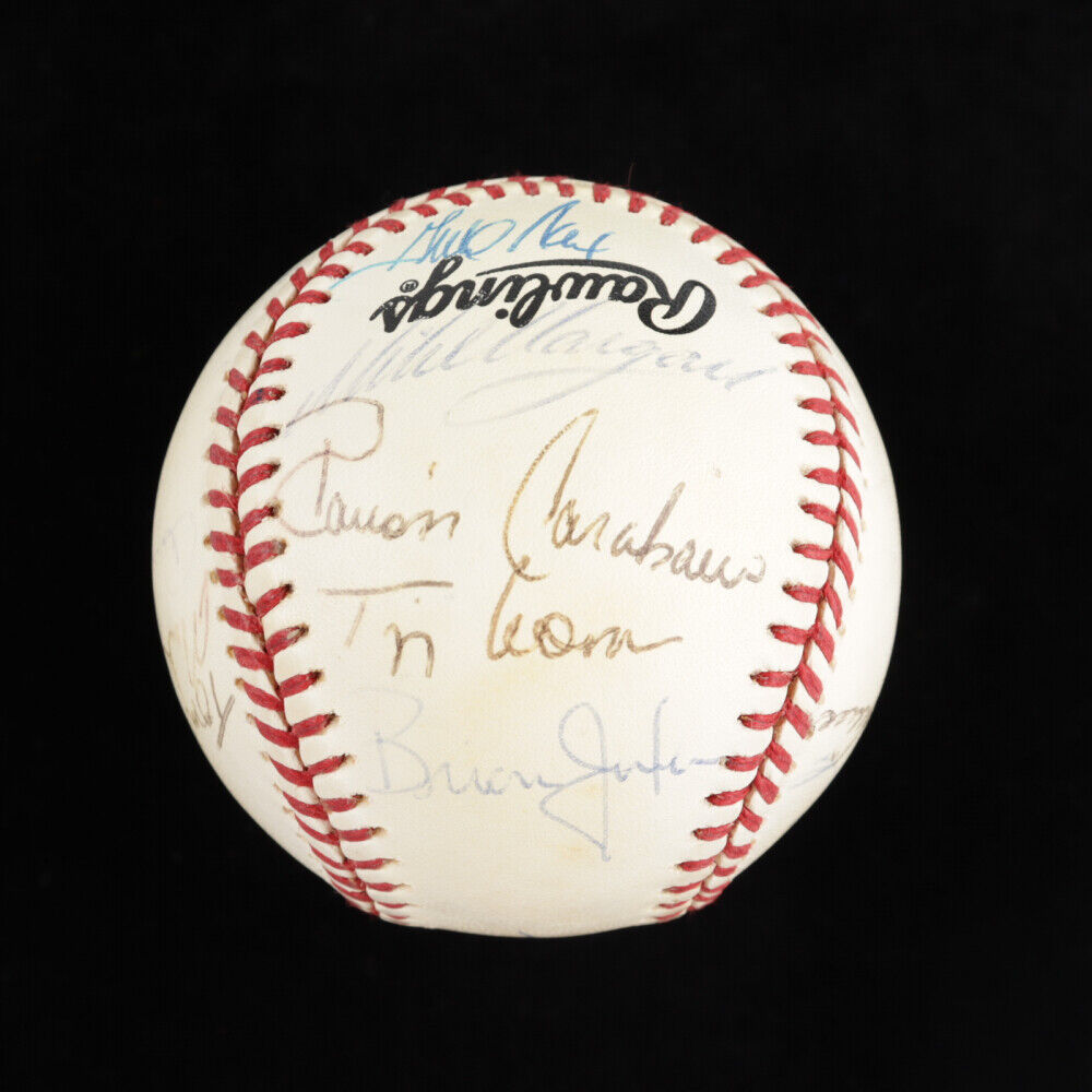 1995 CARDINALS TEAM-SIGNED BALL OZZIE SMITH SCHOENDIENST PAGNOZZI CHAMBLISS +20 Image 2