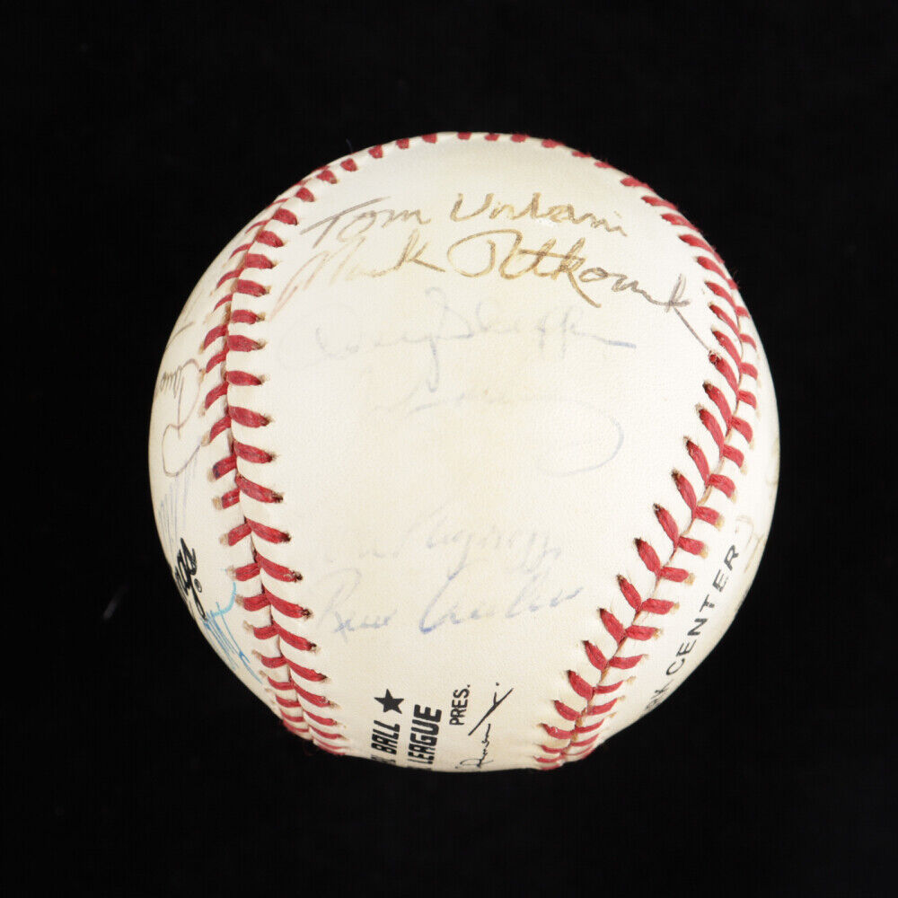 1995 CARDINALS TEAM-SIGNED BALL OZZIE SMITH SCHOENDIENST PAGNOZZI CHAMBLISS +20 Image 4
