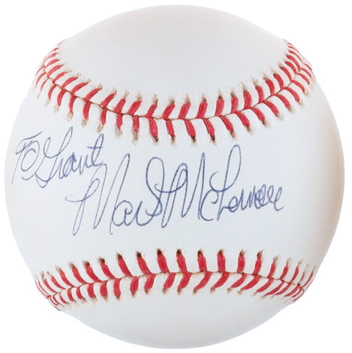 MARK MCLEMORE SIGNED BUDIG BALL RANGERS ASTROS O's ANGELS MARINERS A's INDIANS Image 6