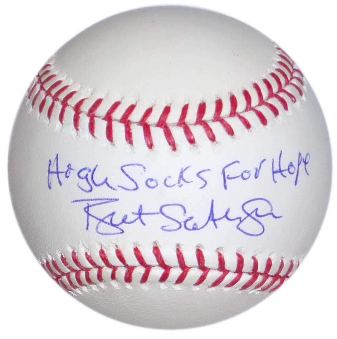 BRET SABERHAGEN SIGNED HIGH SOCKS FOR HOPE DAVID ROBERTSON FOUNDATION BALL w/COA Image 1