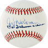 HAL NEWHOUSER HOF JETER SCOUT + SCHUMACHER SIGNED BALL NY GIANTS DETROIT TIGERS Image 6