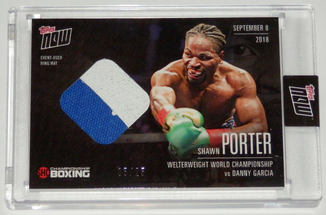 SHAWN PORTER BARCLAYS BROOKLYN EVENT USED GARCIA RING MAT TOPPS NOW CARD #GVP-3A Image 1