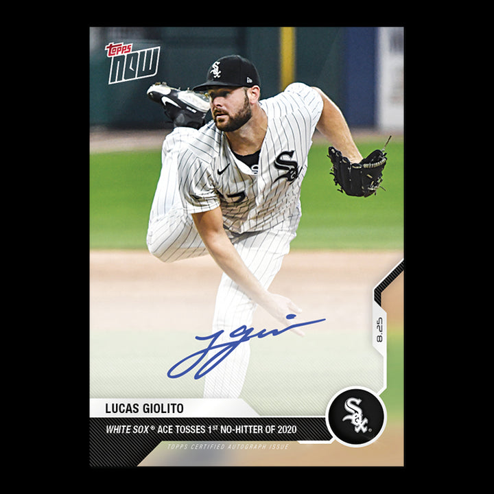 LUCAS GIOLITO SIGNED TOSSES FIRST NO HITTER OF SEASON TOPPS NOW AUTO CARD #157A Image 2