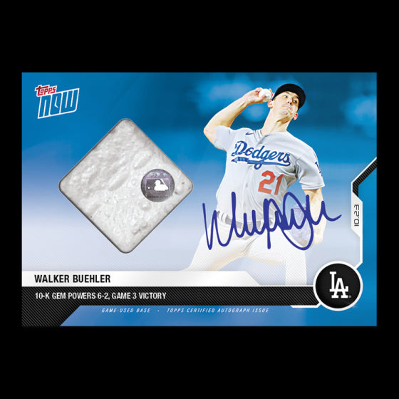 Walker Buehler 10-k Gem Signed Game Used World Series Base Topps Now Card  #459b - Baseball Slabbed Autographed Cards at 's Sports Collectibles  Store