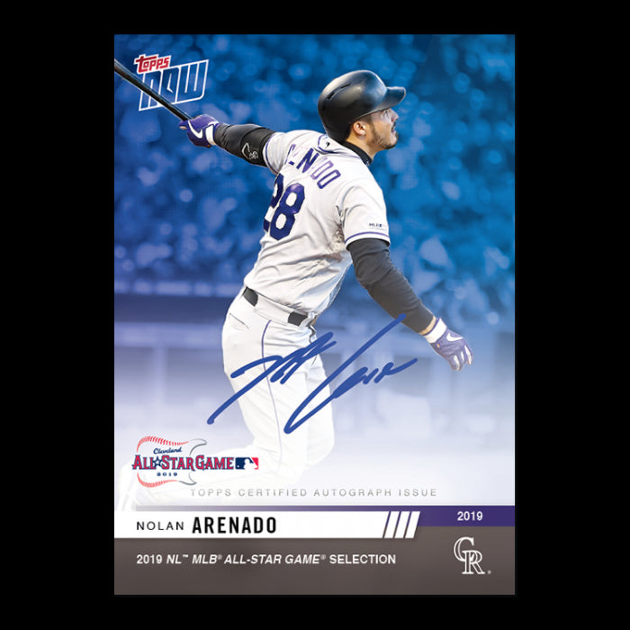 NOLAN ARENADO SIGNED TOPPS NOW CARD #NL-4A 2019 NL MLB ALL STAR GAME SELECTION Image 1