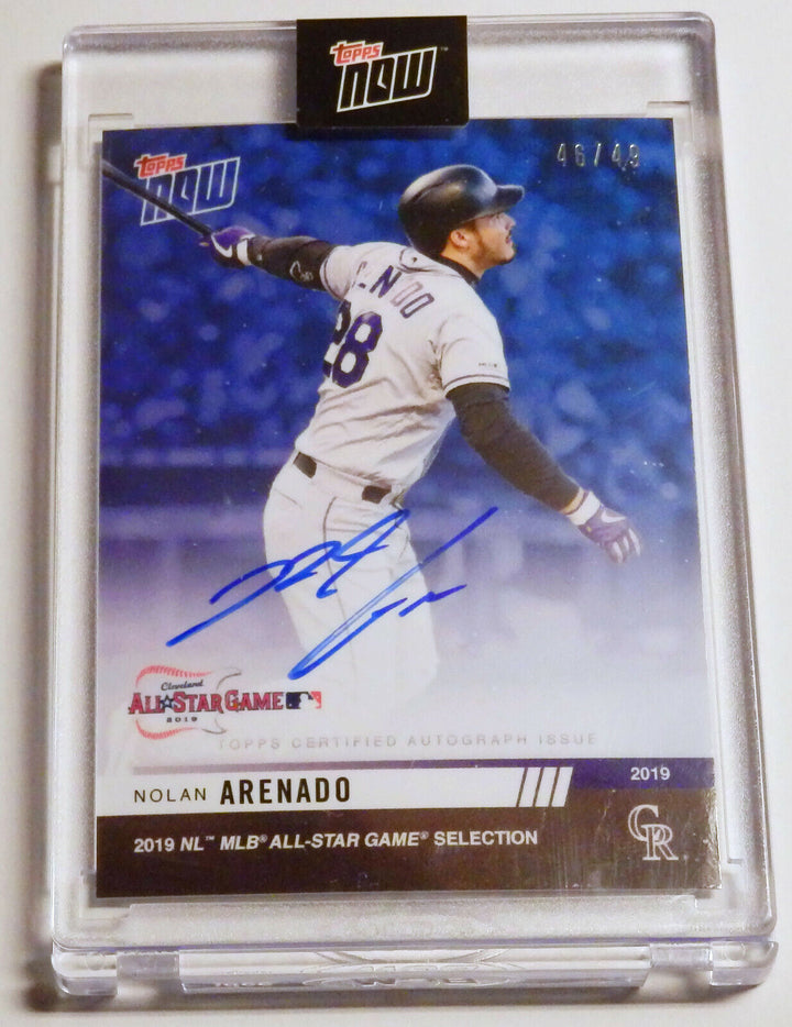 NOLAN ARENADO SIGNED TOPPS NOW CARD #NL-4A 2019 NL MLB ALL STAR GAME SELECTION Image 3