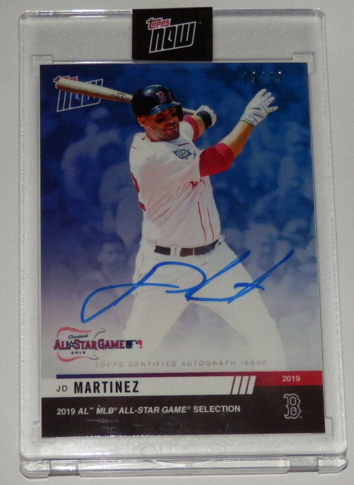2019 JD MARTINEZ SIGNED MLB ALL STAR GAME SELECTION TOPPS NOW #19/49 CARD #AL-2A Image 1