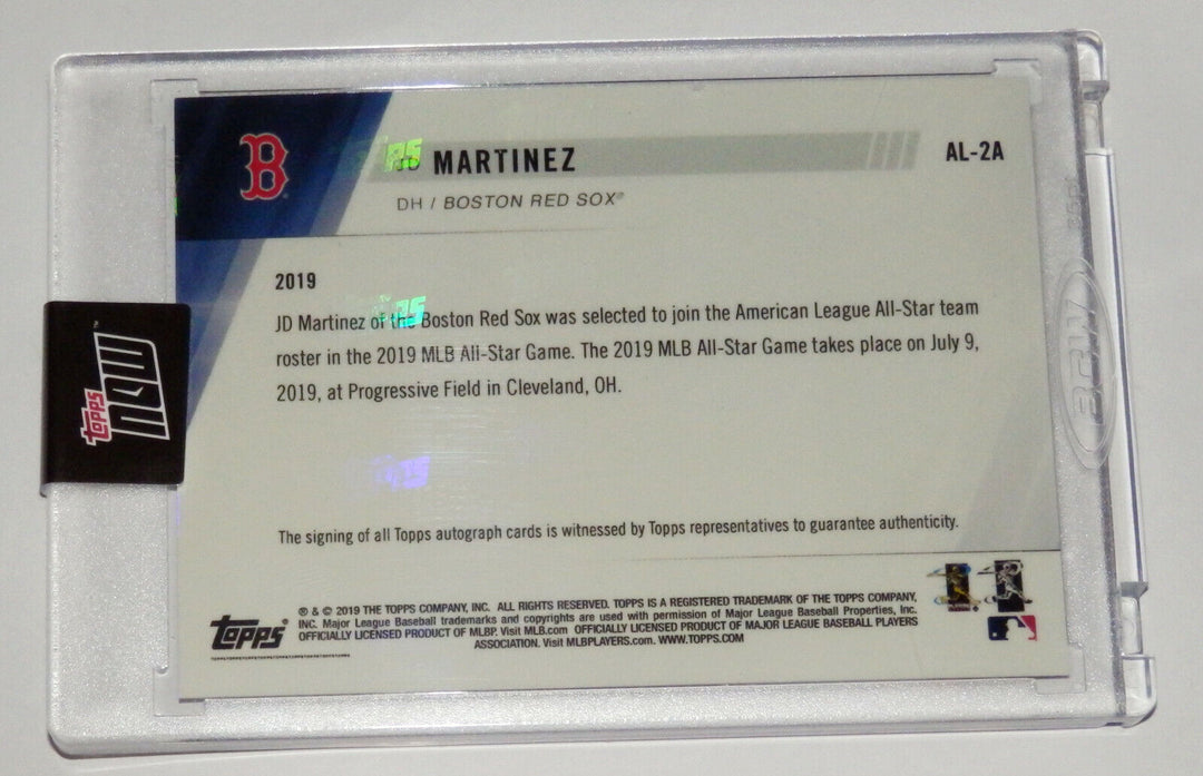 2019 JD MARTINEZ SIGNED MLB ALL STAR GAME SELECTION TOPPS NOW #19/49 CARD #AL-2A Image 2
