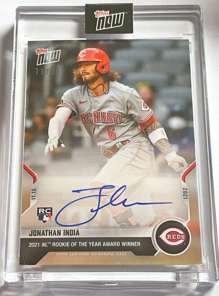2021 JONATHAN INDIA SIGNED ROOKIE OF THE YEAR AWARD WINNER TOPPS NOW CARD OS-36A Image 1