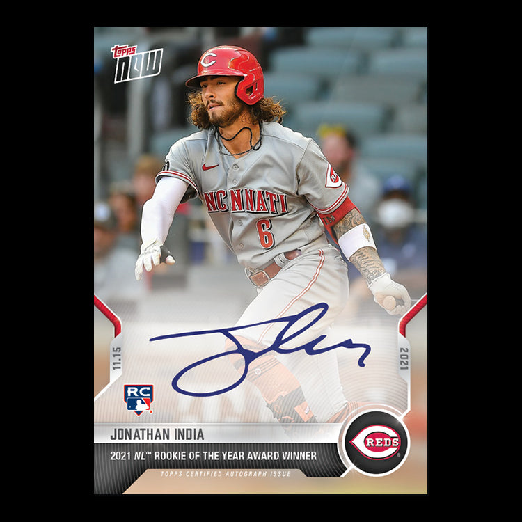 2021 JONATHAN INDIA SIGNED ROOKIE OF THE YEAR AWARD WINNER TOPPS NOW CARD OS-36A Image 2