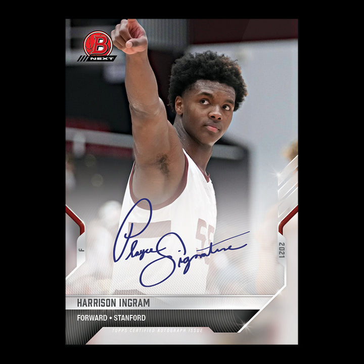 HARRISON INGRAM SIGNED BOWMAN NEXT TOPPS NOW STANFORD FORWARD BASKETBALL CARD 9A Image 1