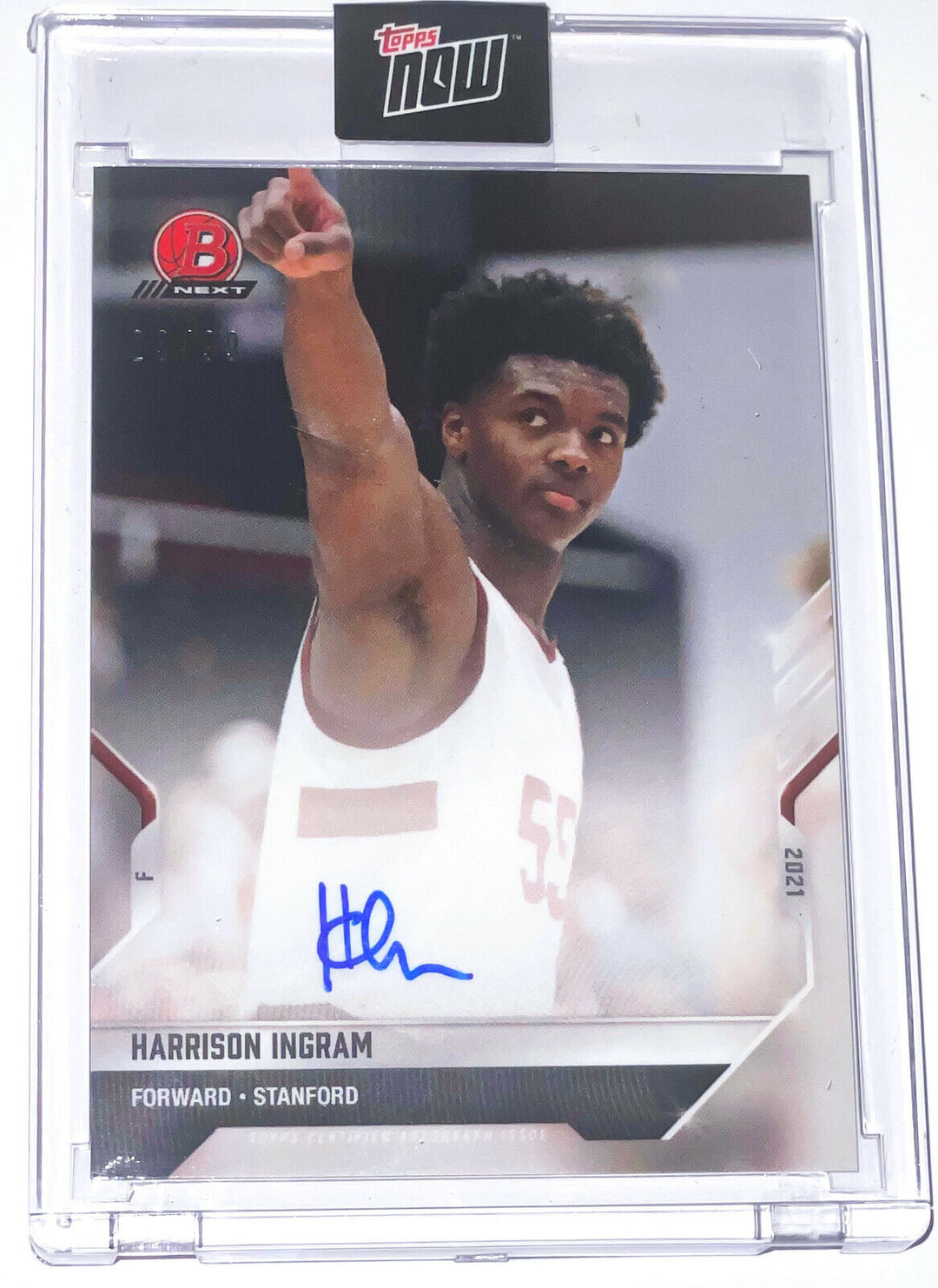 HARRISON INGRAM SIGNED BOWMAN NEXT TOPPS NOW STANFORD FORWARD BASKETBALL CARD 9A Image 3