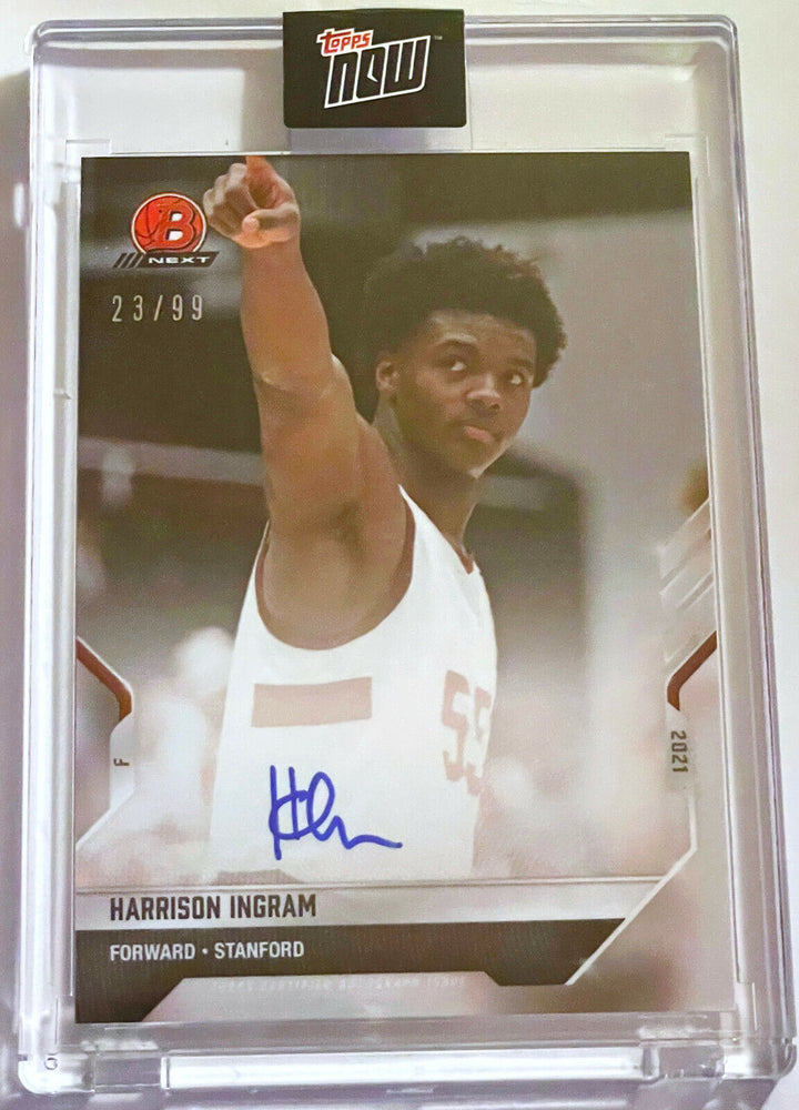 HARRISON INGRAM SIGNED BOWMAN NEXT TOPPS NOW STANFORD FORWARD BASKETBALL CARD 9A Image 4