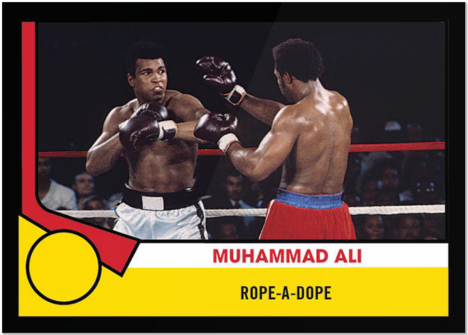 MUHAMMAD ALI THE PEOPLES CHAMP TOPPS BLACK PARALLEL CARD #53 ROPE-A-DOPE FOREMAN Image 1