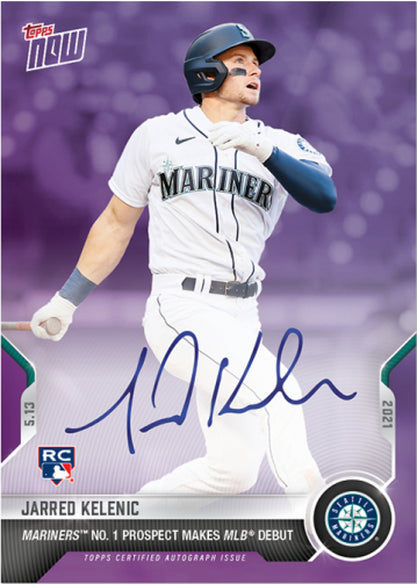 JARRED KELENIC SIGNED NO. 1 PROSPECT MAKES MLB DEBUT TOPPS NOW AUTO CARD #208C Image 1