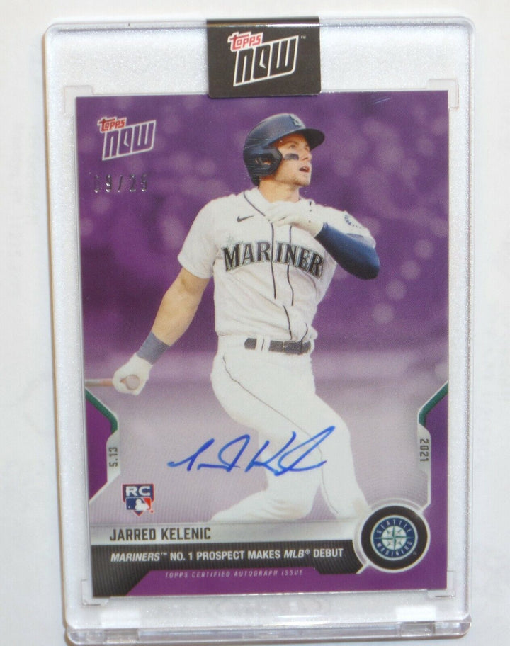 JARRED KELENIC SIGNED NO. 1 PROSPECT MAKES MLB DEBUT TOPPS NOW AUTO CARD #208C Image 3