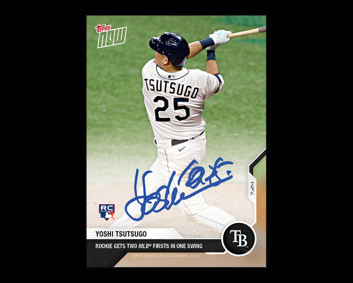 2020 YOSHI TSUTSUGO SIGNED TOPPS NOW AUTO CARD #10A ROOKIE TWO 1st's IN 1 INNING Image 1