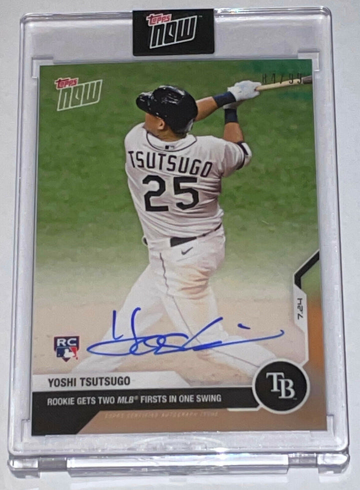 2020 YOSHI TSUTSUGO SIGNED TOPPS NOW AUTO CARD #10A ROOKIE TWO 1st's IN 1 INNING Image 3