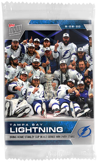 TAMPA BAY LIGHTNING STANLEY CUP CHAMPIONS TOPPS NOW 7-STICKER PACK #SCP203 - 209 Image 1