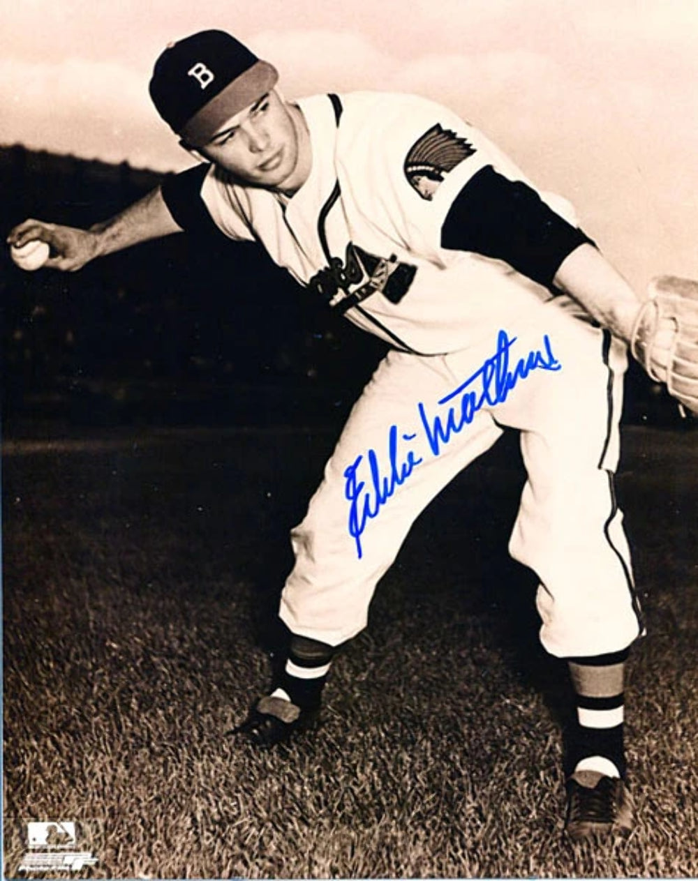 Eddie Mathews Autographed / Signed Boston Braves 8x10 Photo Image 2