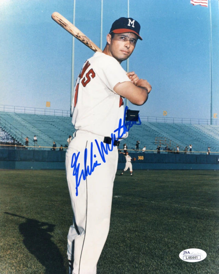 Eddie Mathews Autographed 8x10 Photo (JSA) Image 1