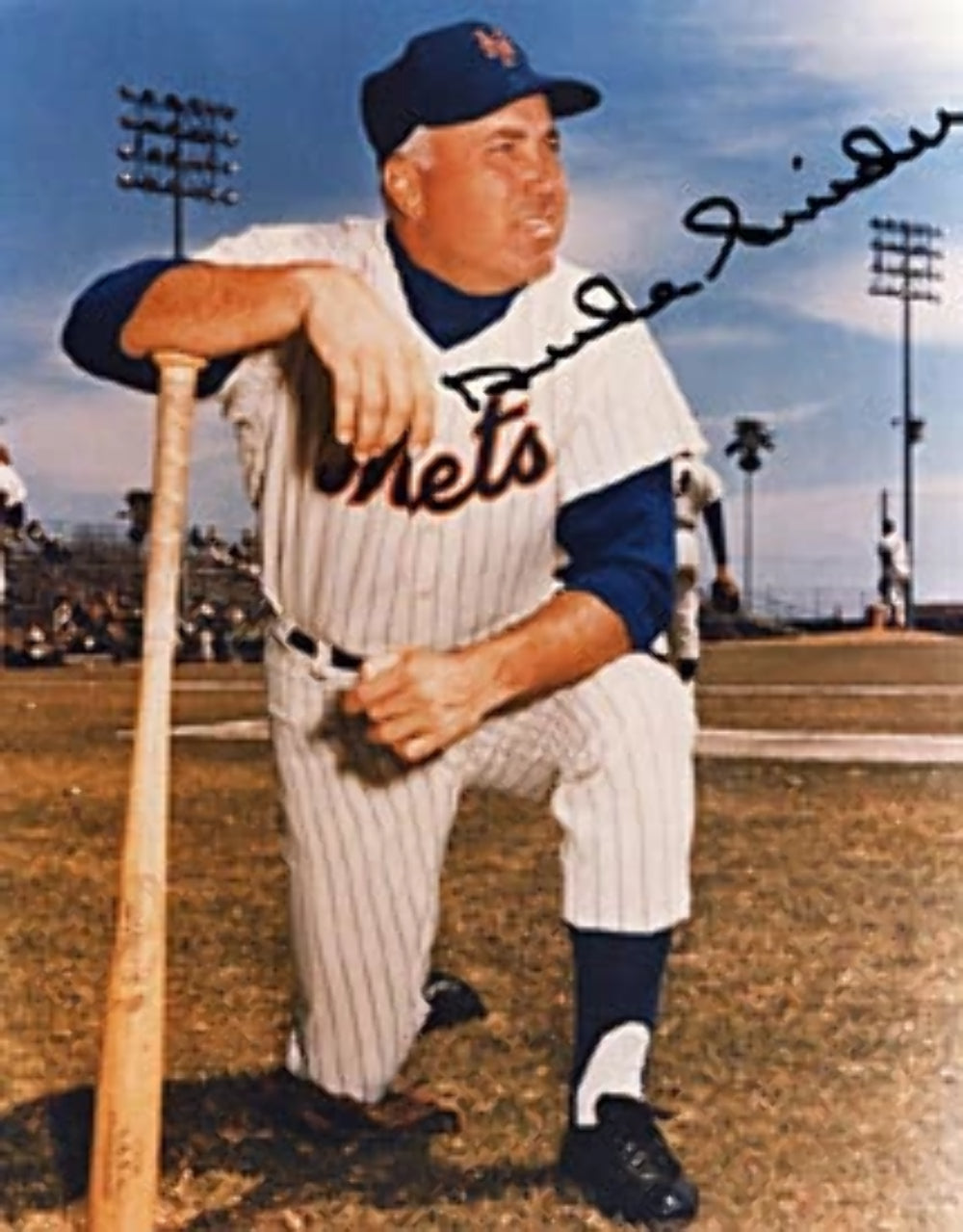 Duke Snider Signed / Autographed New York Mets Baseball 8x10 Photo Image 1