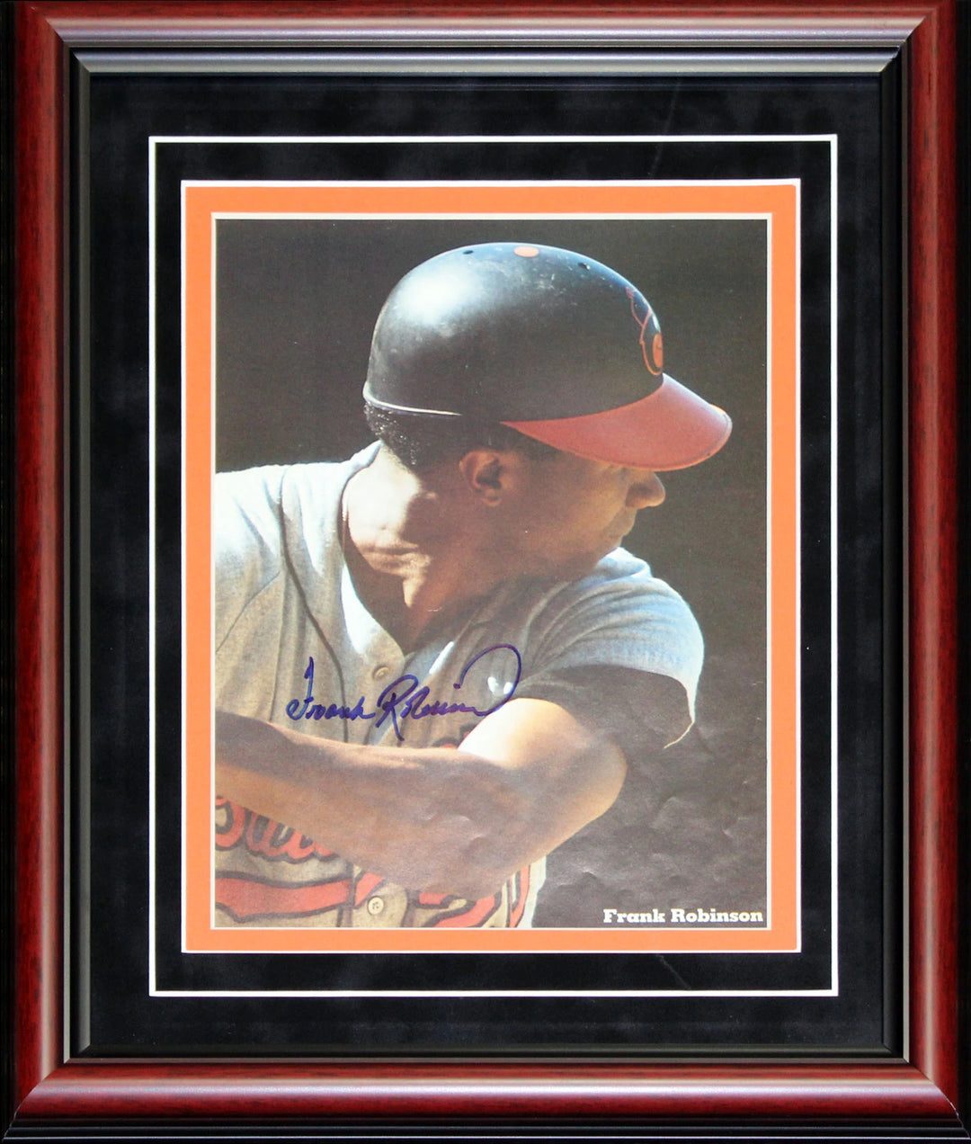 Frank Robinson Autographed Framed Magazine Page Image 1