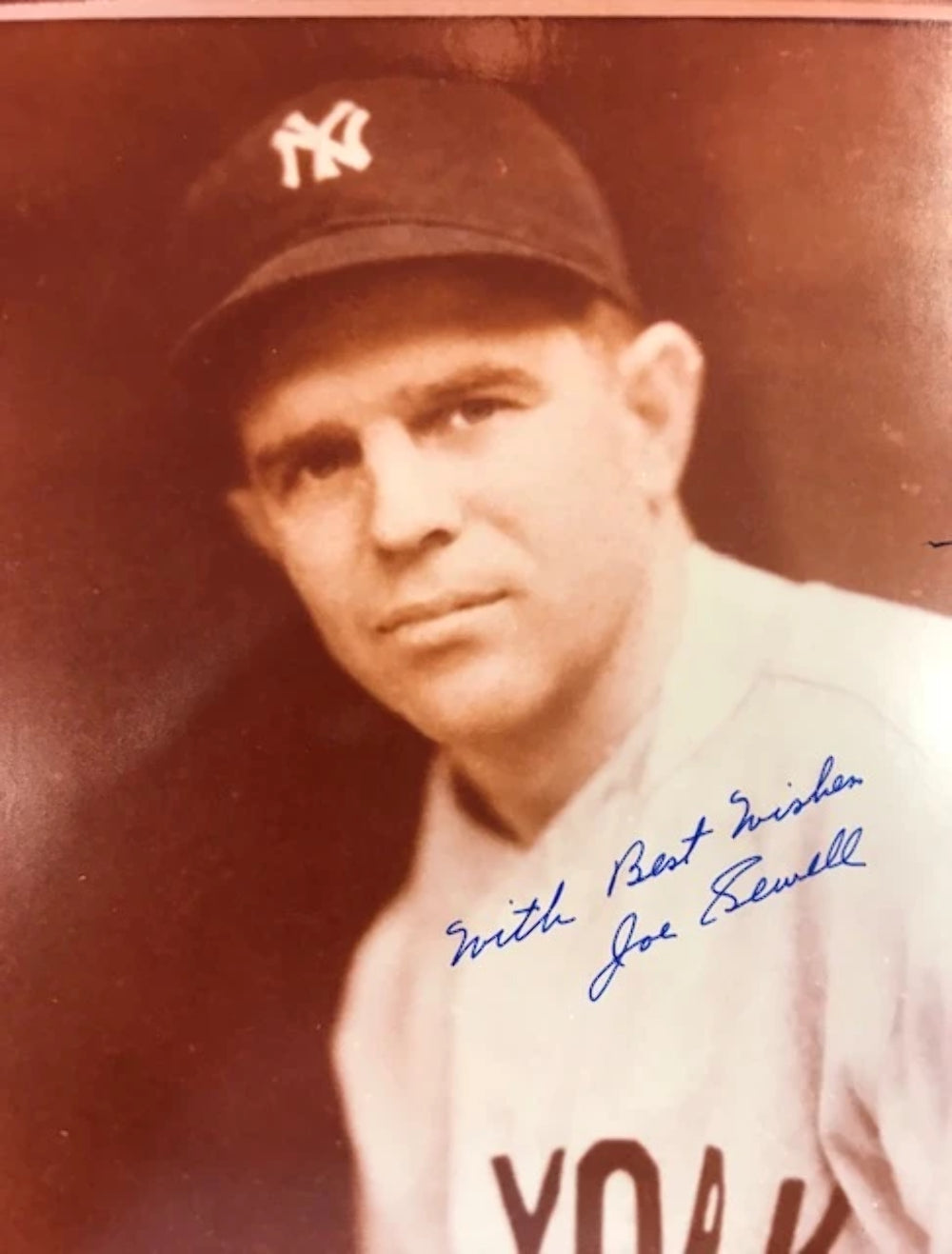 Joe Sewell Autographed 8x10 Baseball Photo Image 2