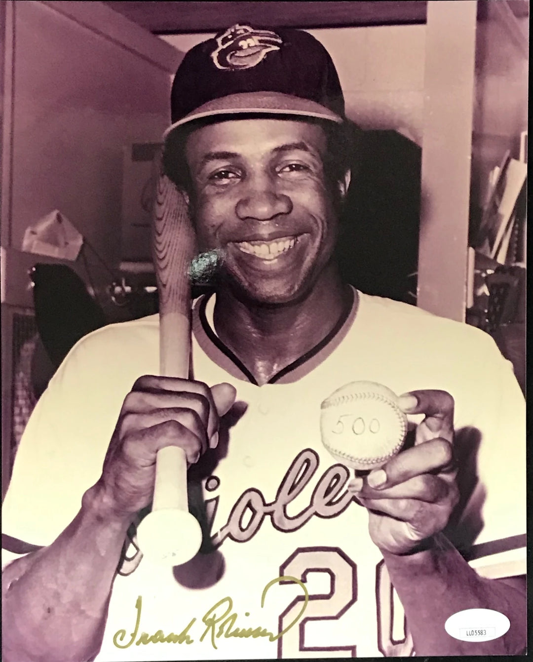 Frank Robinson Autographed 8x10 Baseball Photo (JSA) Image 1