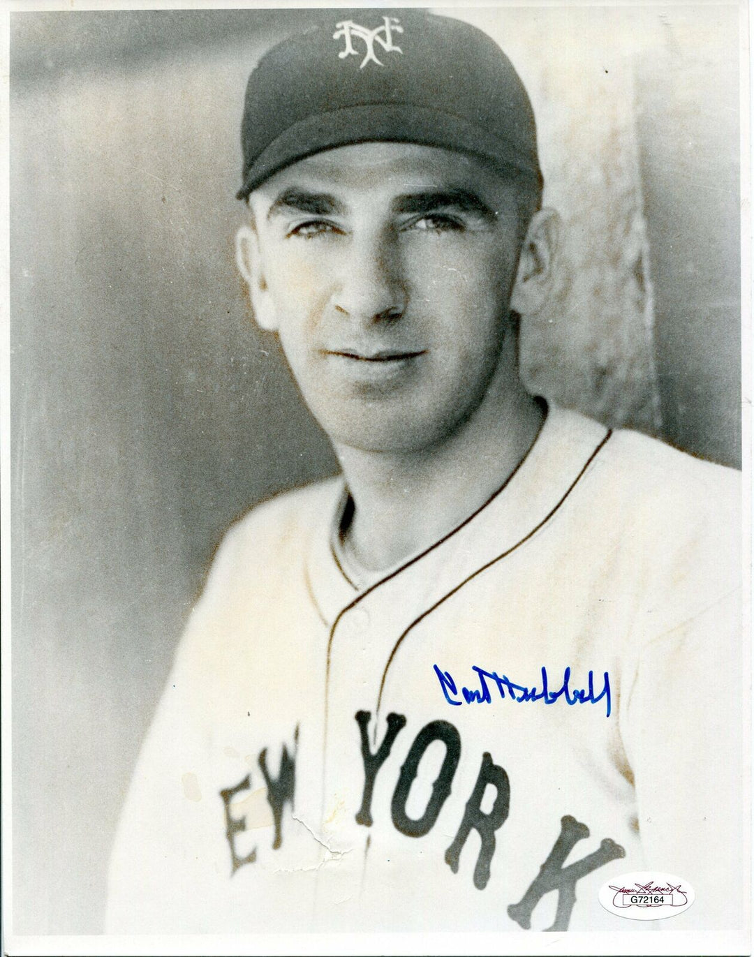 Carl Hubbell Autographed 8x10 Photo Image 2