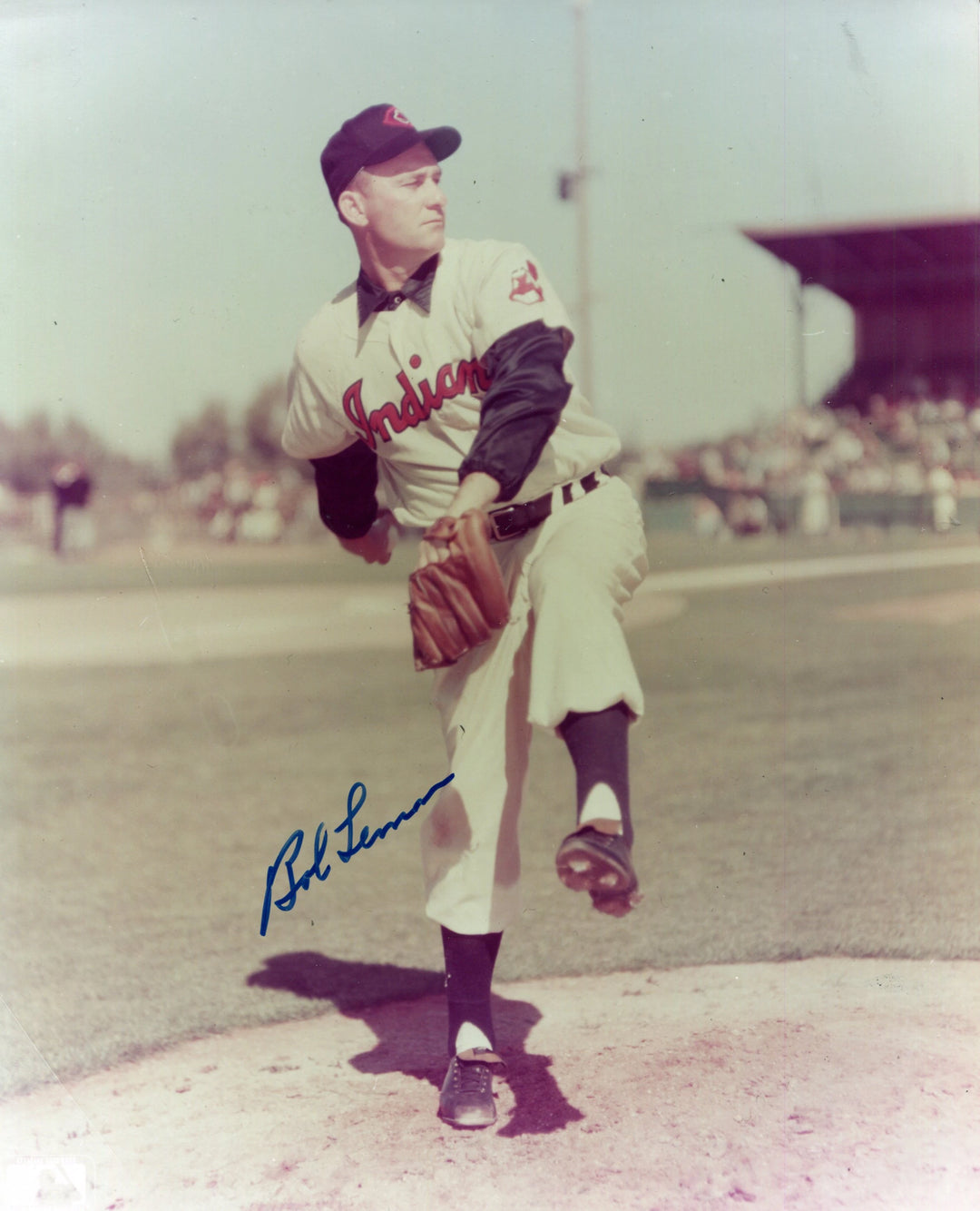 Bob Lemon Autographed 8x10 Scorecard Image 2