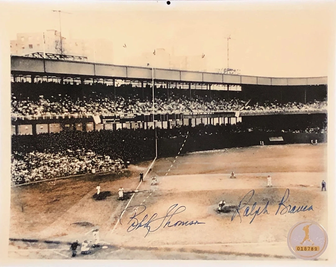 Ralph Branca Bobby Thomson Autographed 8x10 Photo Image 2