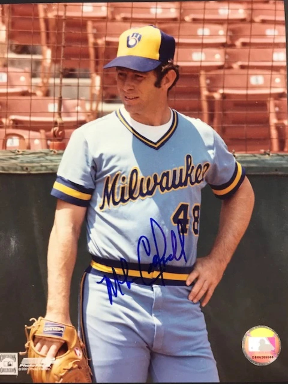 Mike Caldwell Autographed 8x10 Baseball Photo Image 2