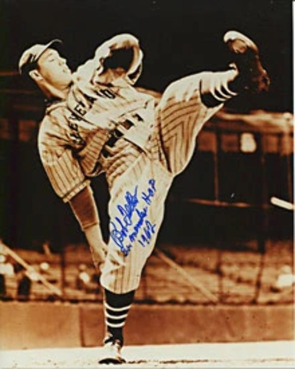 Bob Feller Autographed/Signed 8x10 Photo Image 1